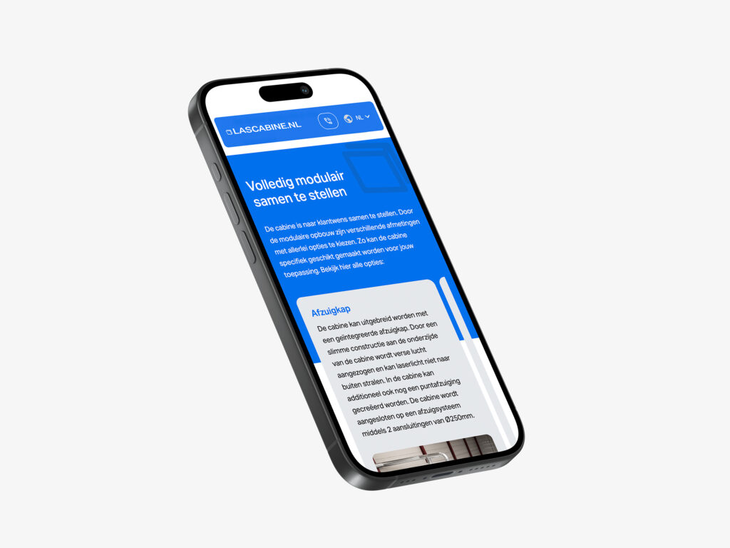 Mobiele versie lascabine.nl